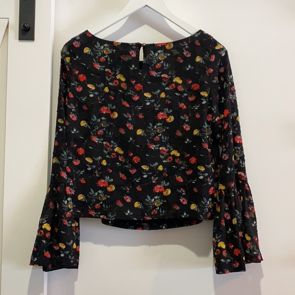 Club Monaco Floral Bell Sleeve Blouse - Picture 2 of 3